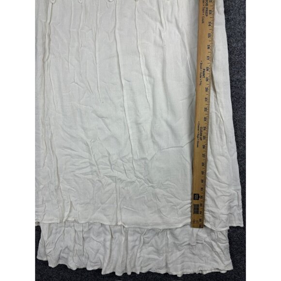 Roolee Dress Women's Large Ivory Short Sleeve Layered Crochet Midi Peasant Boho - Picture 5 of 8